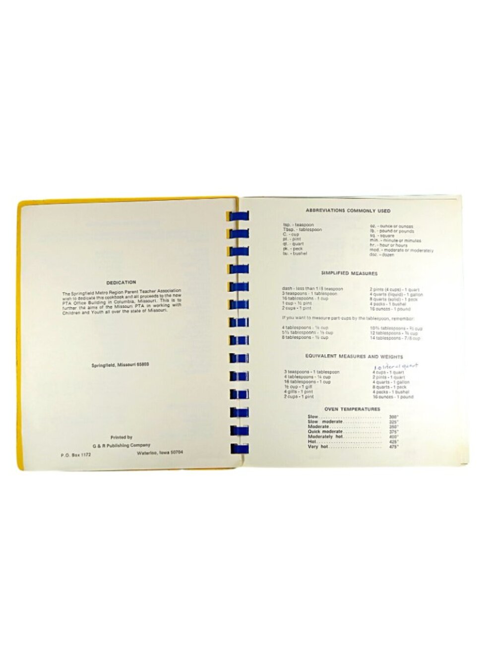 1979 Springfield PTA Cookbook – Missouri Spiral-Bound Vintage Recipes, 153 Pages - Picture 2 of 6